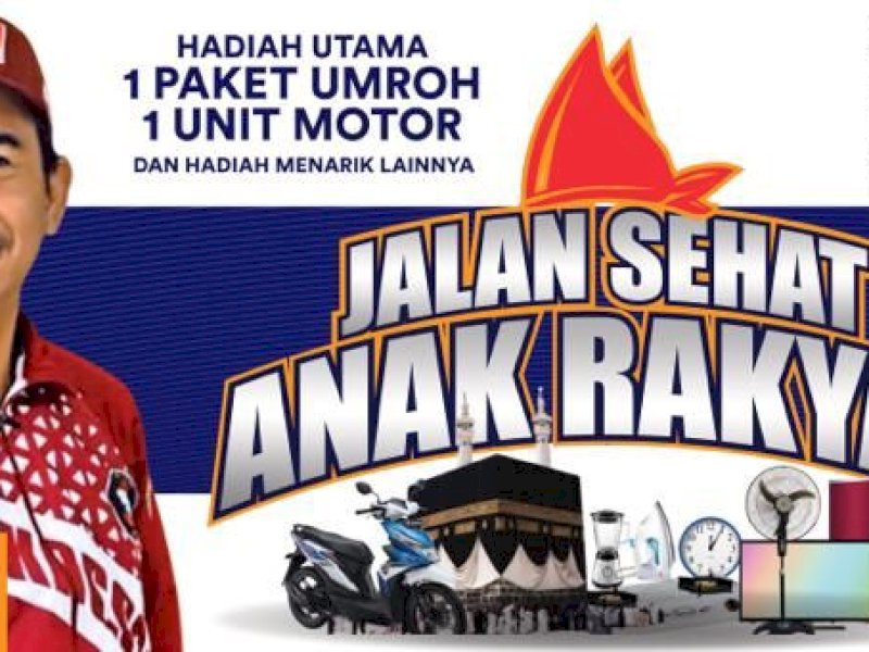 Berhadiah Umrah, Jalan Sehat Anak Rakyat Digelar di 15 Kecamatan Makassar 
