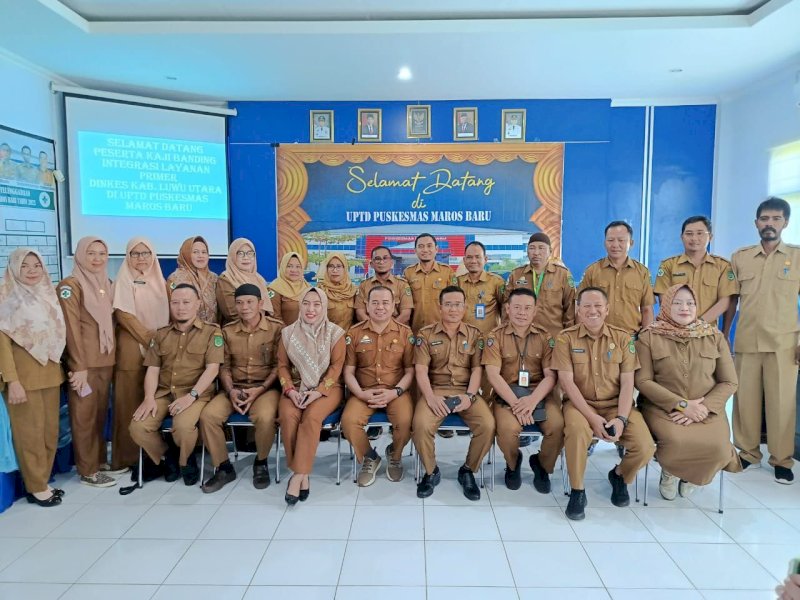 Dinkes Lutra melakukan kegiatan kaji banding di Kabupaten Maros. 