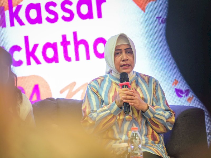 Ketua PKK Kota Makassar Indira Yusuf Ismail menghadiri acara Karya Kreatif Sulsel (KKG) x South Sulawesi Digital Fest (Digifest). 
