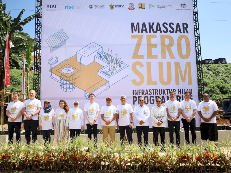 Peresmian infrastruktur hijau program RISE di Kampung Bonelengga. 