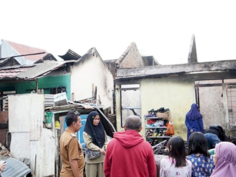 Soal Kebakaran di Bakung, Camat Biringkanaya Koordinasi BPBD Makassar 