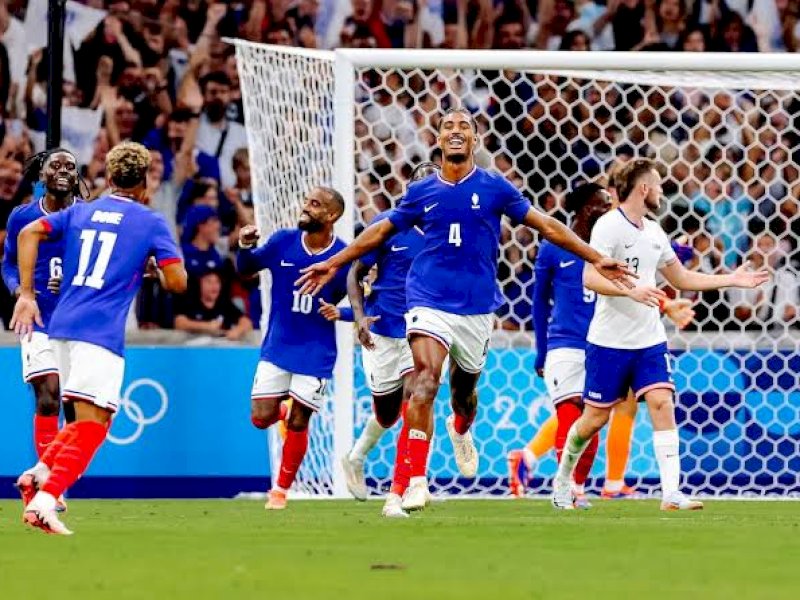Pemain Prancis merayakan gol ke gawang AS. (int) 
