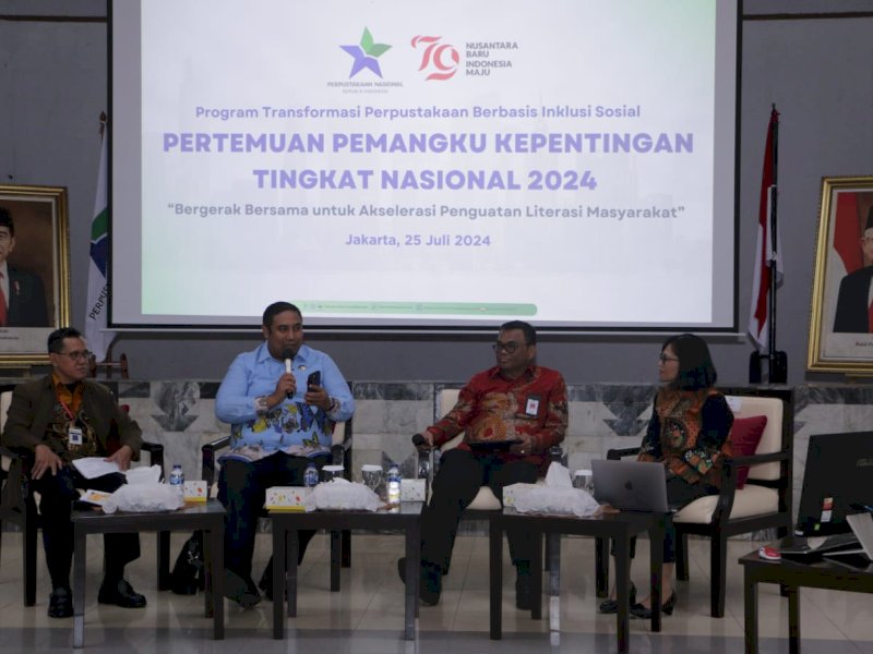 Chaidir Syam saat membeberkan capaian-capaian literasi di Kabupaten Maros 
