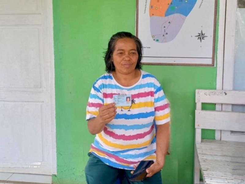 Esther saat menceritakan manfaat program JKN 