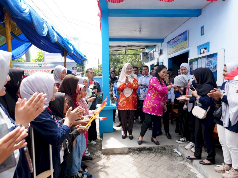 Kunjungan Menteri PPPA, Bintang Puspayoga didampingi Pj ketua TP PKK Sulsel, Ninuk Zudan 