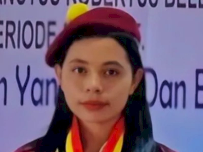 Ketua Presidium PMKRI Cabang Gowa Sanctus Robertus Bellarminus periode 2024-2025, Maria Oktaviani