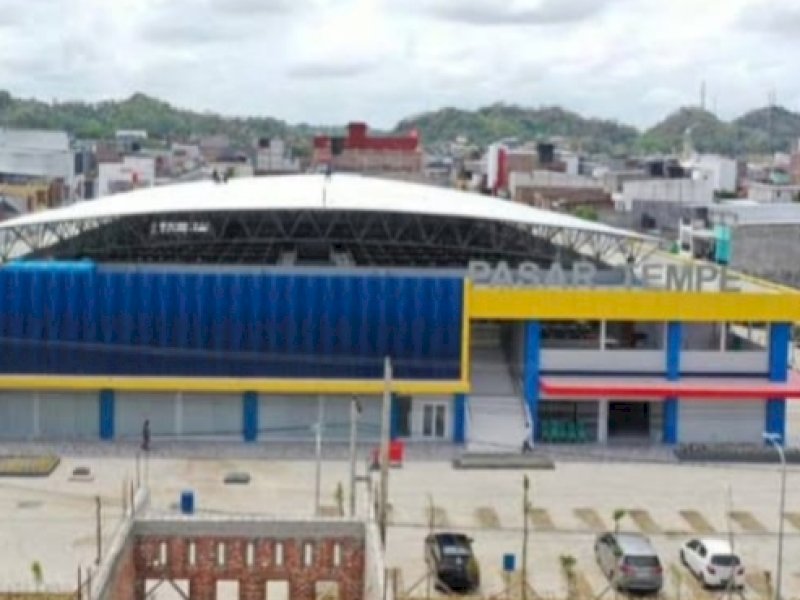 Proyek Pasar Tempe masih menyisakan pekerjaan yang belum rampung hingga saat ini. (Foto: IST)