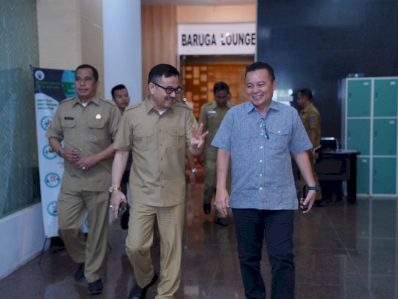 Pj Bupati Wajo, Andi Bataralifu menemui Sekda Sulsel, Jufri Rahman di Kantor Gubernur Sulsel, Senin (19/08/2024). (Foto: IST)