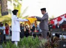 Pj Sekda Makassar Bertindak Sebagai Inspektur Upacara Penurunan Bendera HUT RI Ke 79