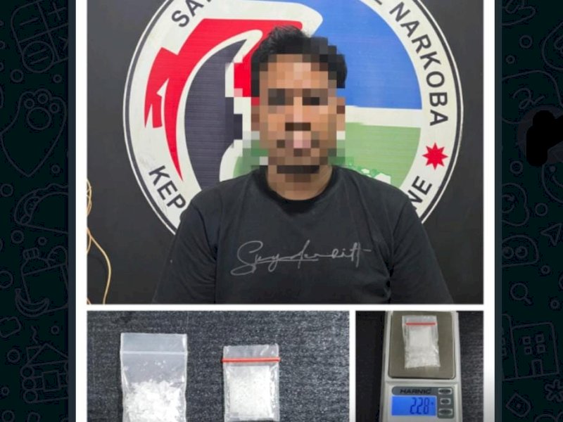 AS, tersangka kasus narkoba yang diamankan Polres Bone. 