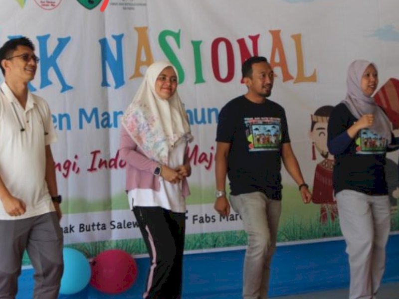 Wakil Bupati Maros, Suhartina Bohari mengikuti perayaan HAN yang diadakan FABS Maros. (Foto: IST)