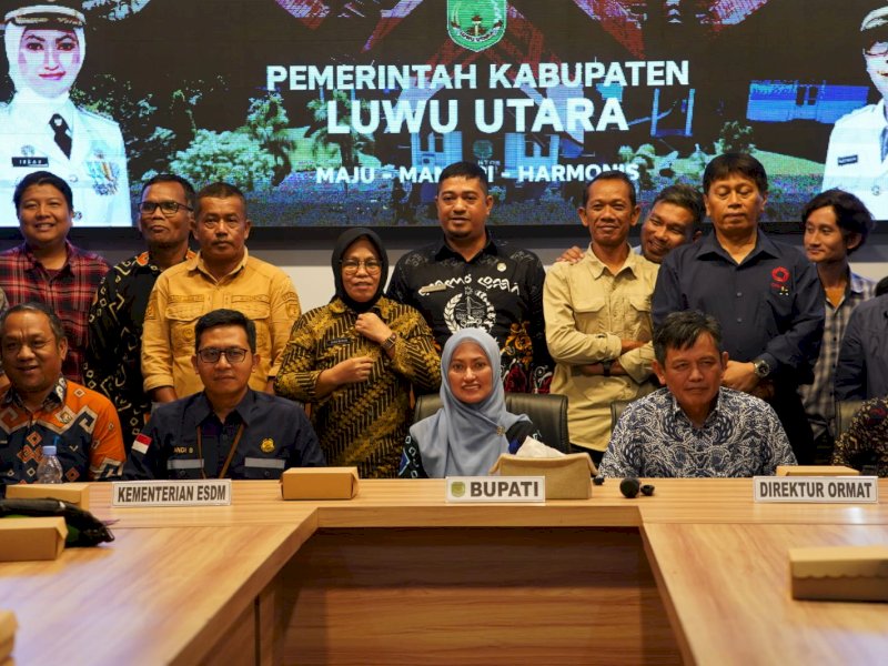 Kegiatan Ekspose Program Kerja Pelaksanaan PSPE Rongkong di Command Center, Kantor Bupati Luwu Utara. (Foto: IST)