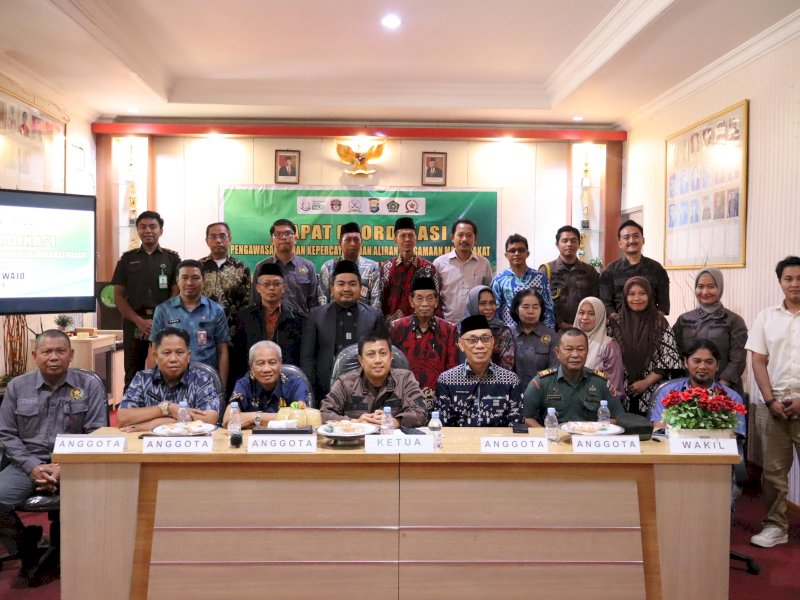 Rapat koordinasi Tim Pengawasan Aliran Kepercayaan dan Aliran Keagamaan dalam Masyarakat (Pakem). 