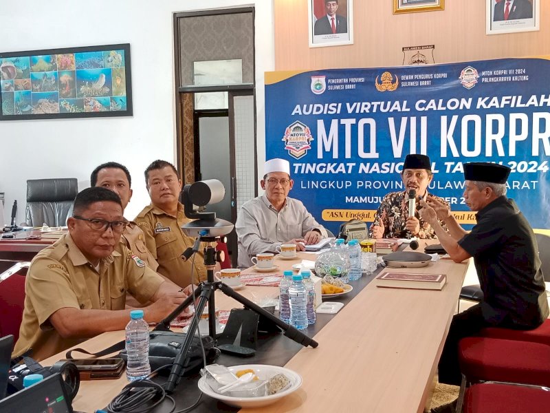 Audisi hari kedua calon kafilah MTQ nasional Korpri Sulbar tahun 2024.
