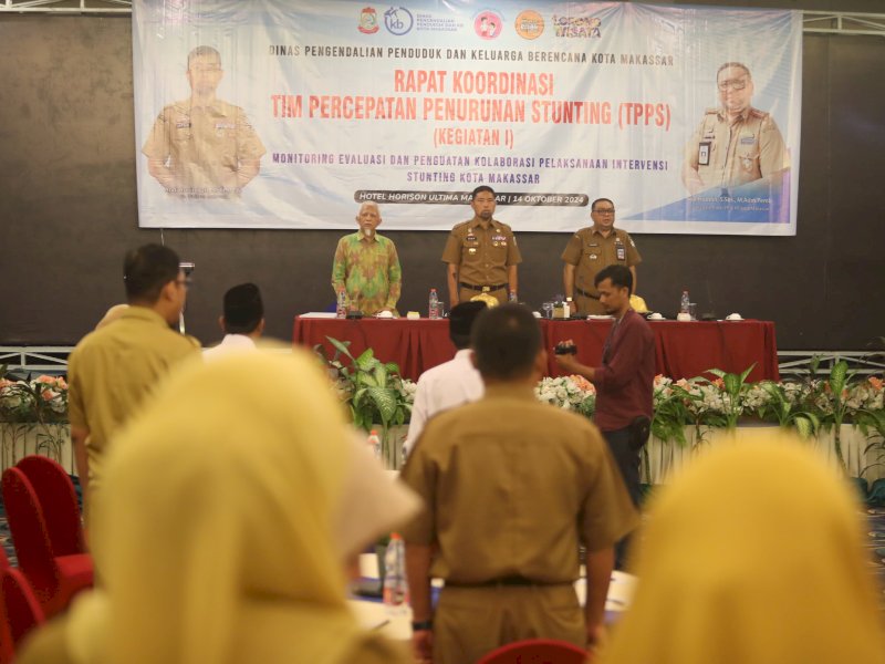 Pjs. Wali Kota Makassar Andi Arwin Azis membuka rapat koordinasi Tim TPPS di Hotel Horison Ultima. 