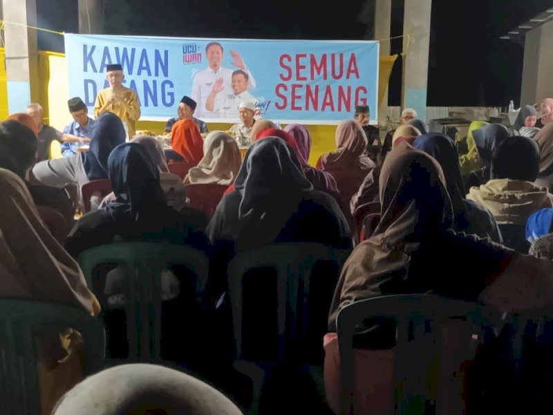 Pertemuan Ucu-Iwan dengan masyarakat Kelurahan Galonta. (Foto: IST)