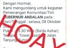 Hoax! Undangan Kegiatan Tim Gubernur Andalan