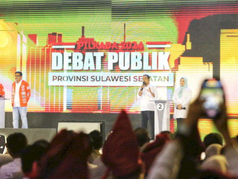 Debat perdana Pilgub Sulsel malam tadi. 