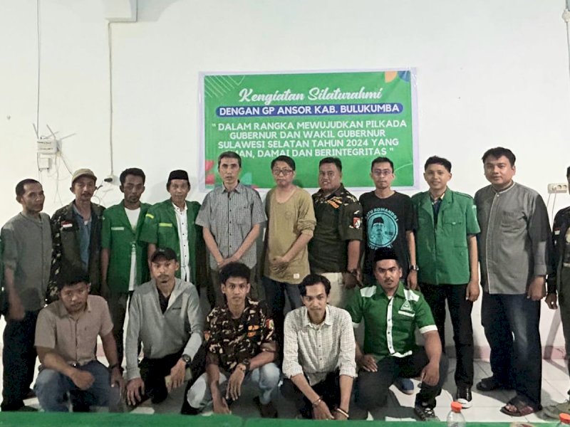 Direktorat Intelkam Polda Sulsel, silahturahmi dengan GP Ansor Bulukumba. (Foto: IST)