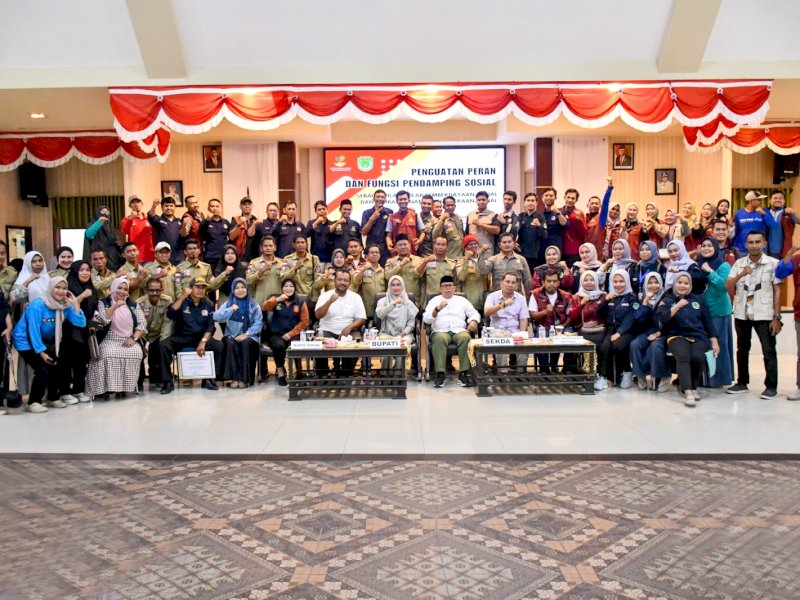 Kegiatan penguatan peran dan fungsi pendamping sosial di Aula Lagaligo, Kantor Bupati Luwu Utara. (Foto: IST)