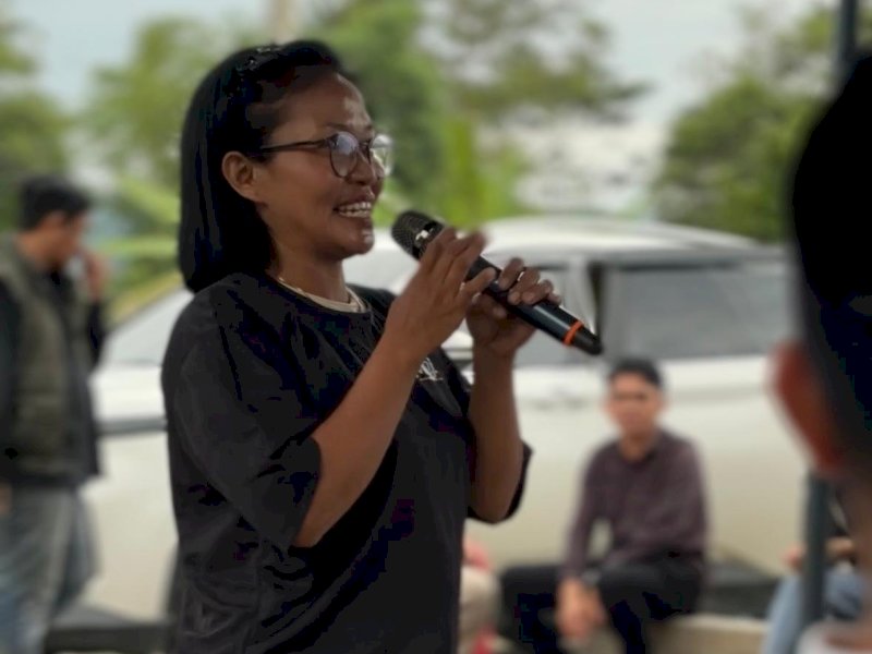 Tokoh perempuan Desa Buangin, Dusun Rante Bone Luwu Utara, Rusni. 