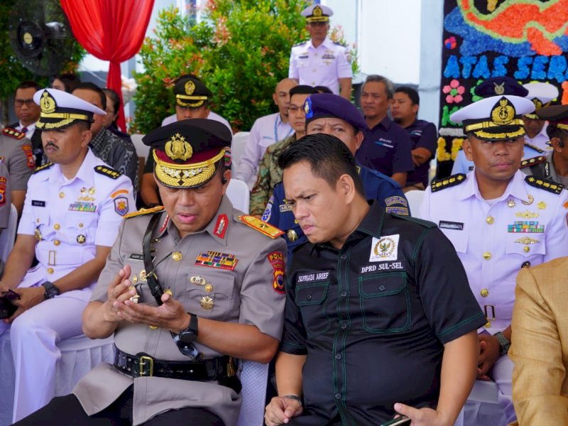 Wakil Ketua DPRD Sulsel Sufriadi Arif menghadiri sertijab Danlantamal Vl Makassar. 