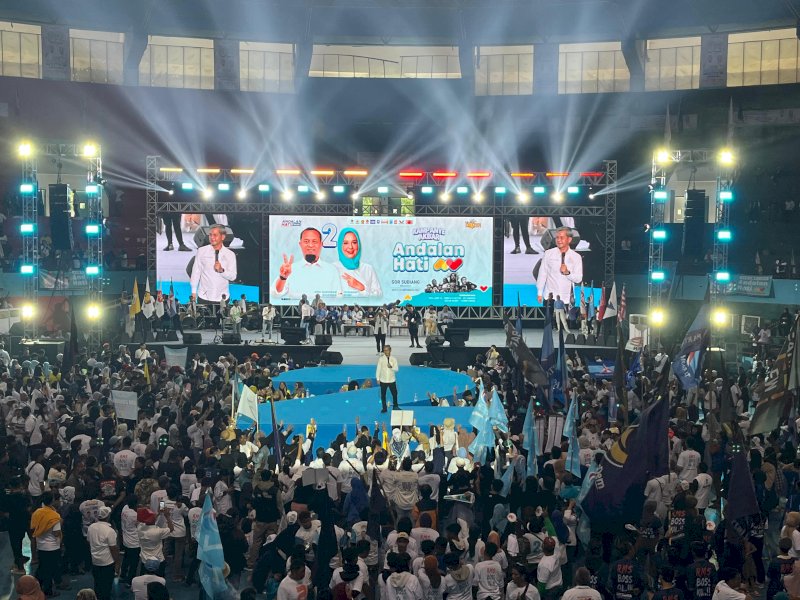 Kampanye akbar Andalan Hati di Gelanggang Olahraga (GOR) Sudiang. 