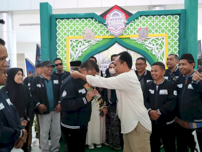Rombongan Kafilah Sulbar tiba di Palangkaraya. (Foto: IST)