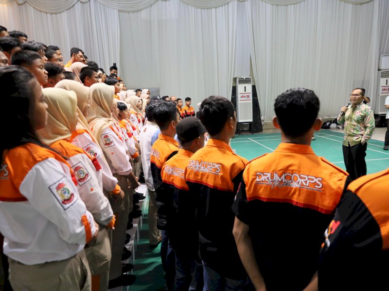 Wali Kota Danny Pomanto menerima rombongan Tim Drumband Corps Makassar di Kediaman Pribadinya, Jalan Amirullah
