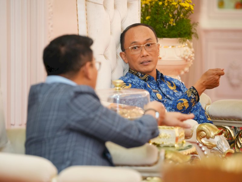 Pihak PT Pertamina Patra Niaga menemui Penjabat (Pj) Gubernur Sulsel Zudan Arif Fakrulloh. 