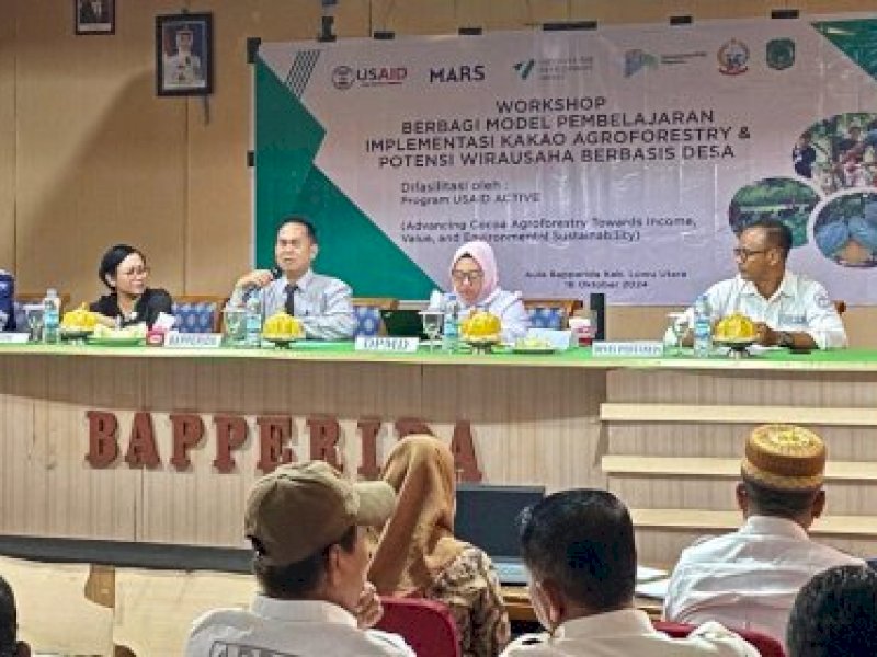 Gelar Workshop Implementasi Agroforestry Kakao Berbasis Desa, Pemda Lutra Apresiasi Program ACTIVE