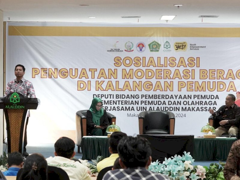 UIN Alauddin dan Kemenpora RI Menggelar Sosialisasi Penguatan Moderasi Beragama