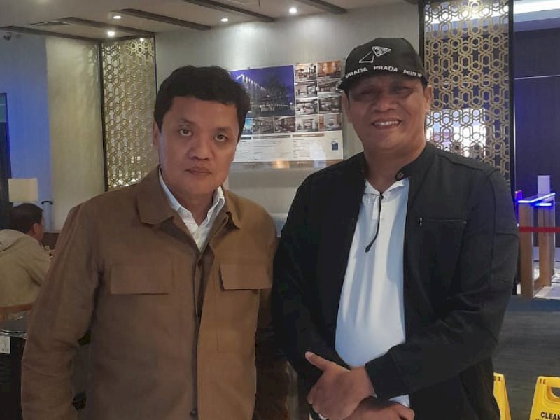 Anggota DPRD Wajo H Mustafa bersama Ketua Komisi III DPR Habiburokhman. 