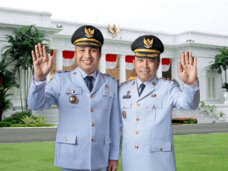 Bupati Luwu Utara Andi Abdullah Rahim dan Wabup Jumail Mappile. 