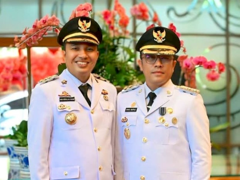 Bupati Andi Abdullah Rahim bersama Wakil Bupati Jumail Mappile. 