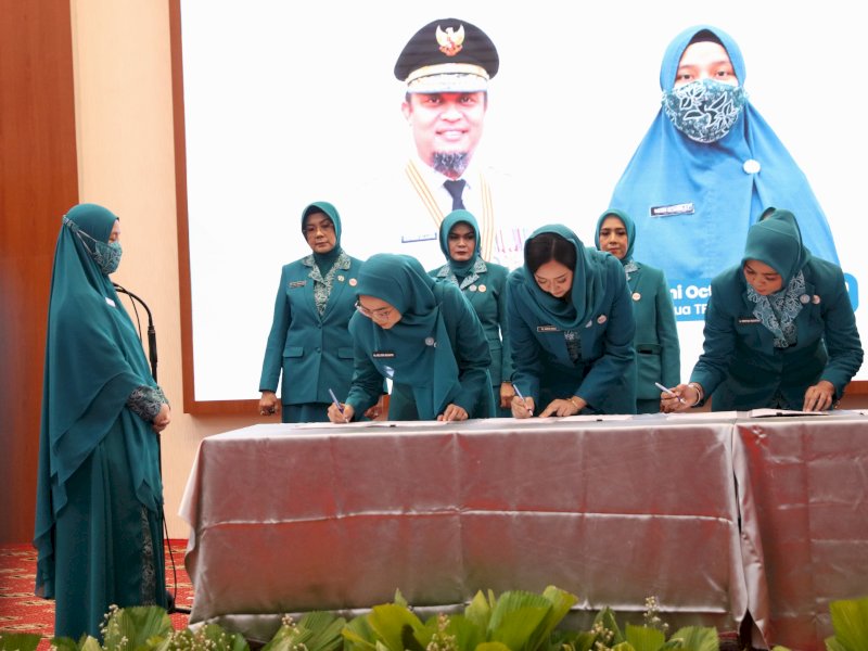 Melinda Aksa resmi dilantik sebagai Ketua TP PKK Kota Makassar.