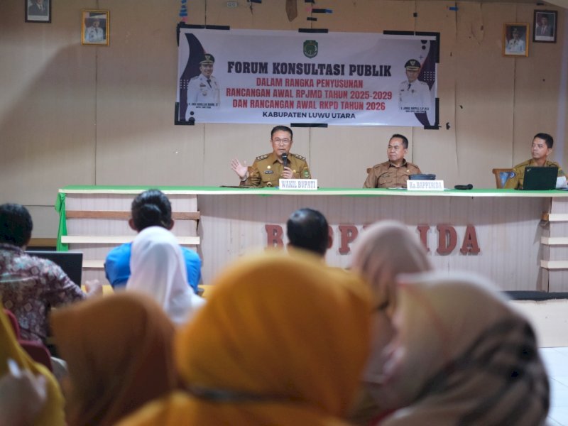 Bapperida Kabupaten Luwu Utara menggelar kegiatan Forum Konsultasi Publik. 