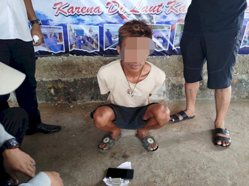 MF alias AD (35) pemilik detonator yang ditangkap Polres Bone. 