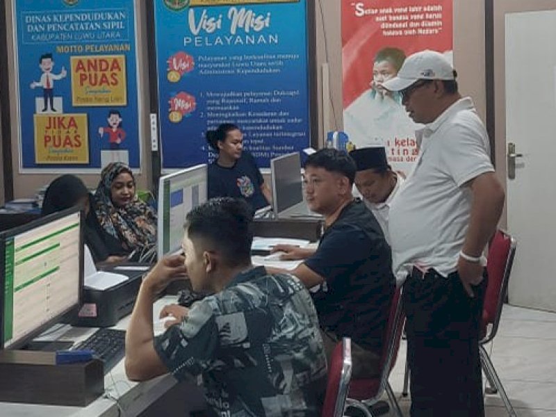 Pelayanan di Disdukcapil Luwu Utara. 