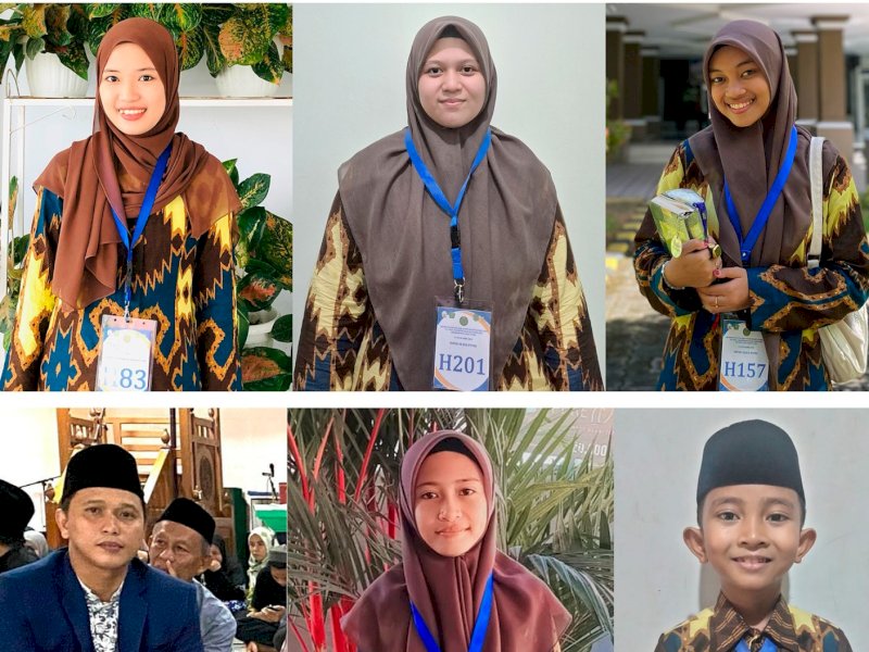 6 peserta asal Lutra yang lolos ke final STQH Sulsel. 