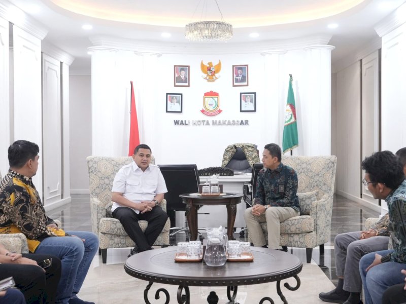 Wali Kota Makassar Munafri Arifuddin bertemu GM PT PLN UID Sulselrabar, Edyansyah. 