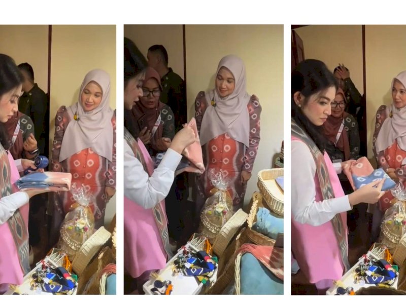 Istri Wapres Selvi Ananda Kagum Keunikan Kain Roto Rongkong dari Luwu Utara