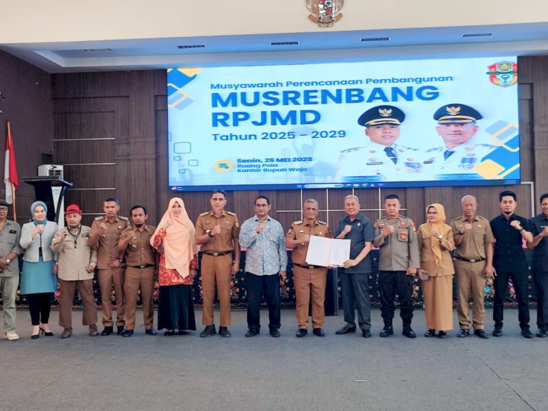 Musrenbang Kabupaten Wajo tahun 2025 digelar di Ruang Pola Kantor Bupati Wajo. 