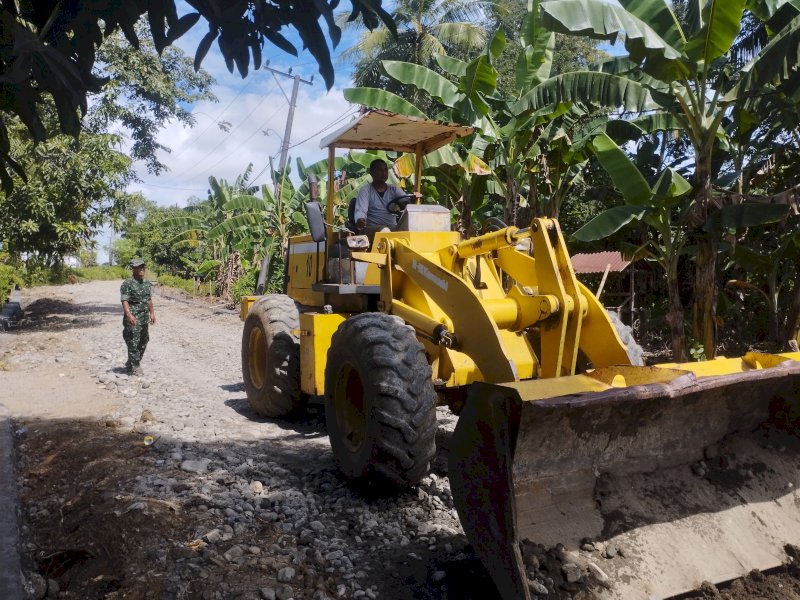Satgas TMMD ke-124 Kodim Wajo Kebut Infrastruktur Jalan di Desa Temmabarang