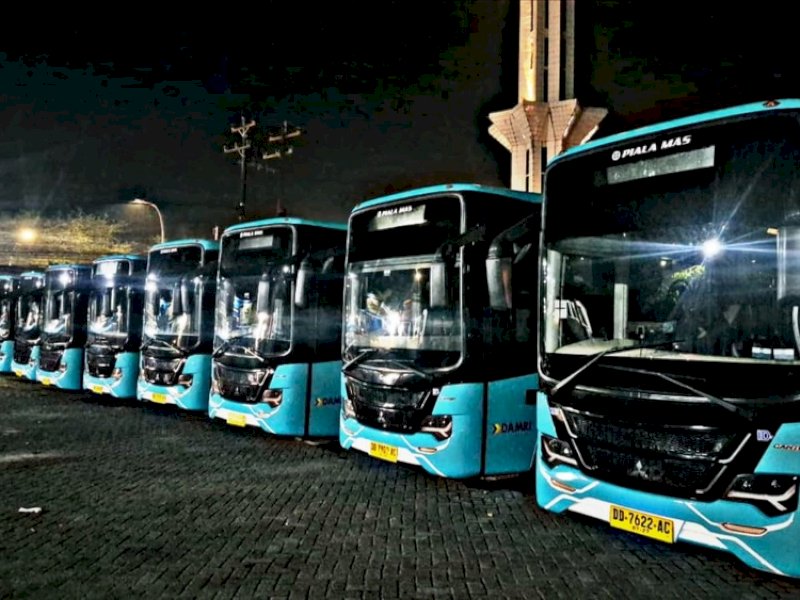 Bus Trans Sulsel yang akan dioperasikan awal Juli nanti. 