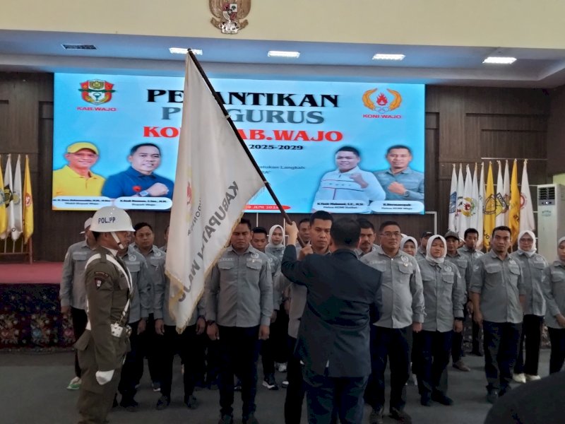 Pengurus Komite Olahraga Nasional Indonesia (KONI) Kabupaten Wajo periode 2025&ndash;2029 resmi dilantik.