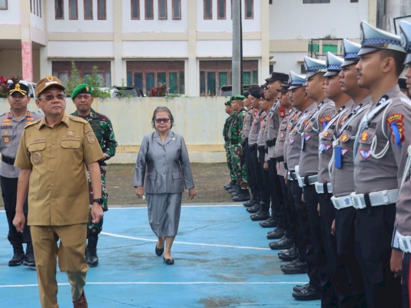 Apel Gelar Pasukan Operasi Patuh Pallawa 2025 di Mapolres Torut. 