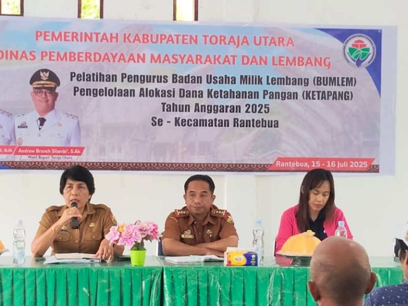 Pelatihan Pengurus BUMLem Pengelolaan Alokasi Dana  Ketahanan Pangan (Ketapang). 