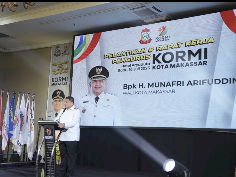 Pelantikan pengurus Kormi Kota Makassar, di Hotel Arya Duta. 