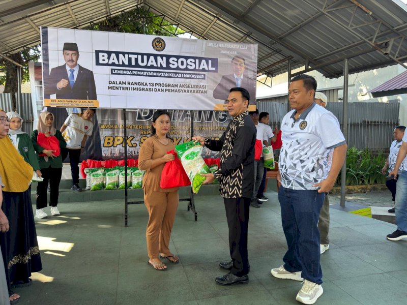 Lapas Kelas 1 Makassar kembali menyalurkan bantuan sosial kepada keluarga warga binaan pemasyarakatan. 